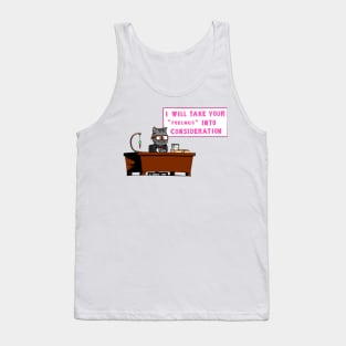 Business Cat Tank Top